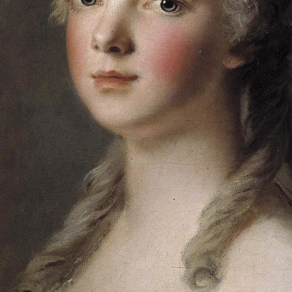 Ritratto Di Maria Adelaide Di Francia Figlia Di Luigi Xv Detta Madame Adelaide Jean-Marc Nattier jmn31 quadro stampato su tela