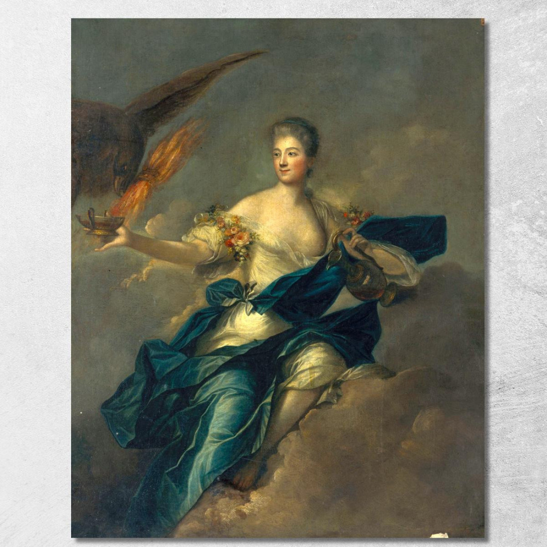 Presunto Ritratto Di Madame De Mailly Jean-Marc Nattier jmn34 quadro stampato su tela