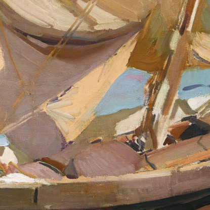 Strada Della Pesca. Valencia Partenza Per Il Mare Valencia Joaquín Sorolla jsr15 quadro stampato su tela