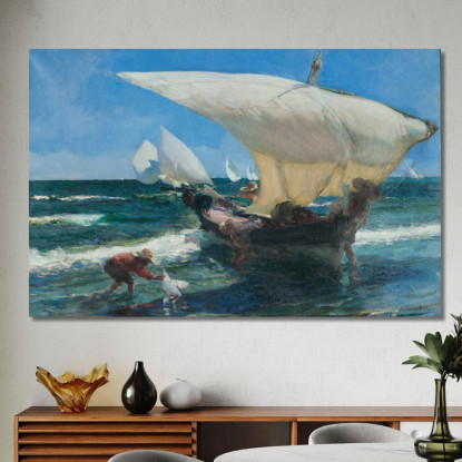 Sulla Costa Valenciana Joaquín Sorolla jsr33 quadro stampato su tela