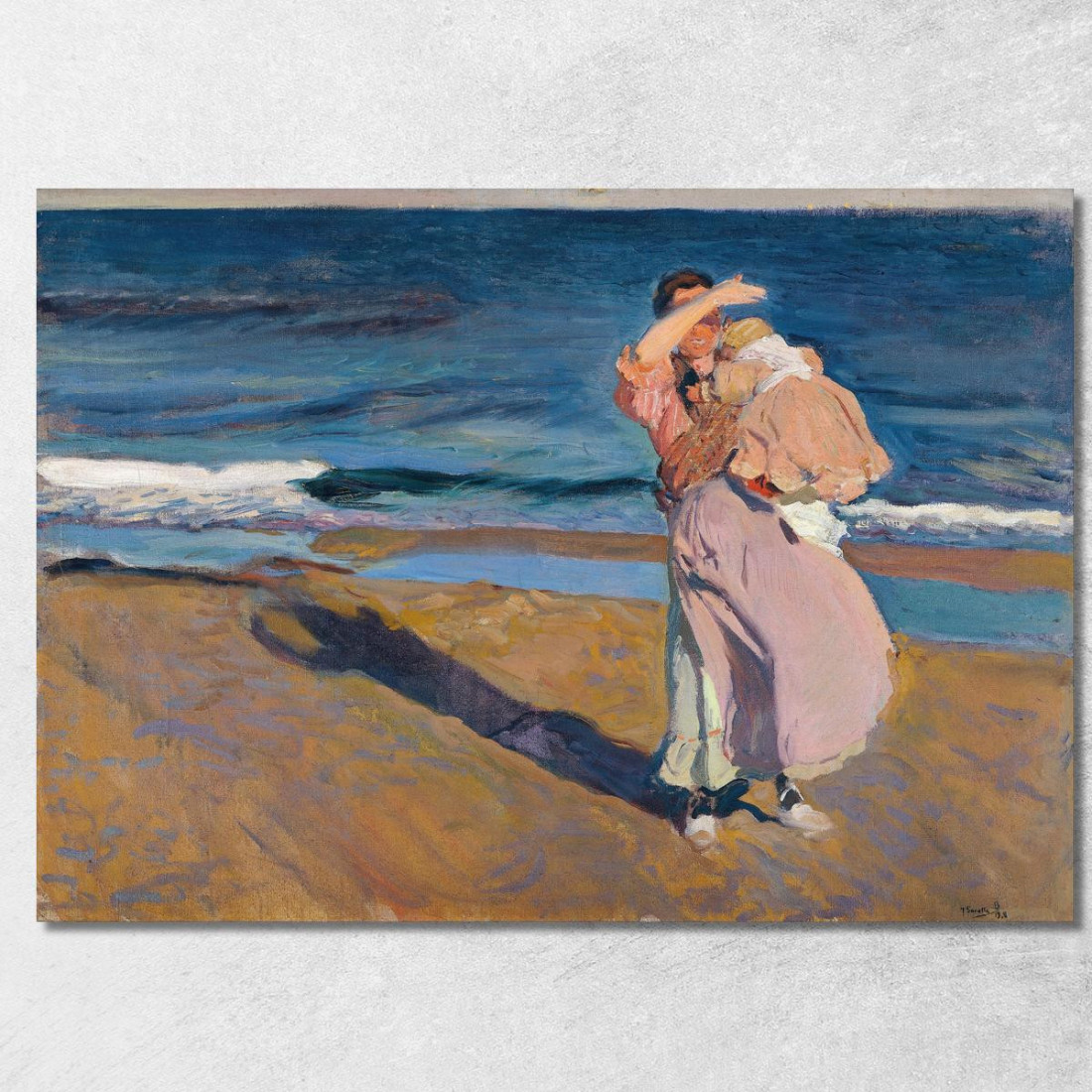 Pescatrice Con Suo Figlio Joaquín Sorolla jsr40 quadro stampato su tela