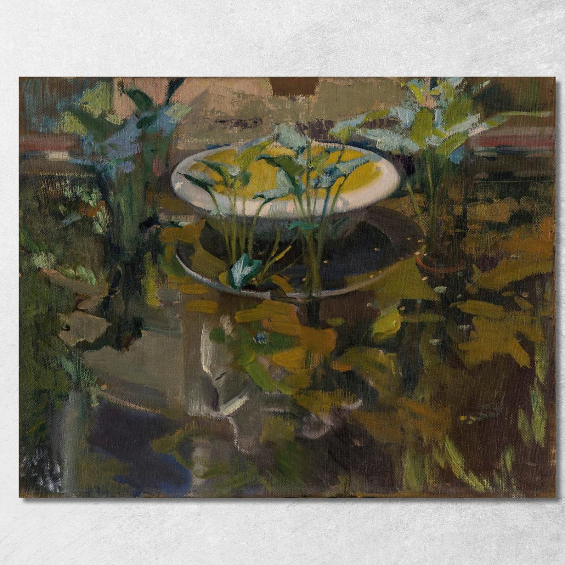 Giardino Della Casa Sorolla Riflessione Nella Fontana Delle Confidencias Joaquín Sorolla jsr45 quadro stampato su tela