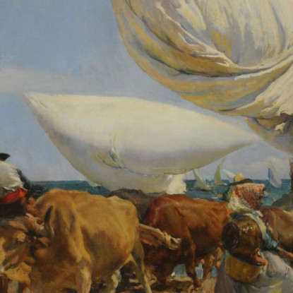 Il Ritorno Della Pesca Joaquín Sorolla jsr54 quadro stampato su tela
