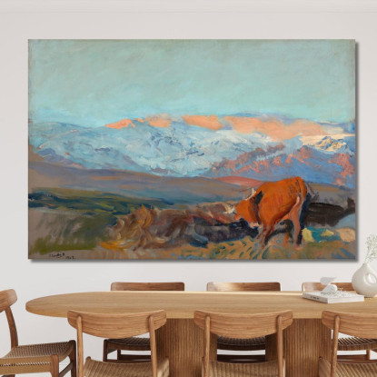 Le Volpi. Monti Guadarrama Joaquín Sorolla jsr57 quadro stampato su tela