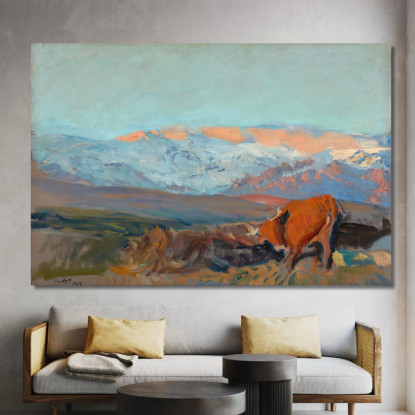 Le Volpi. Monti Guadarrama Joaquín Sorolla jsr57 quadro stampato su tela