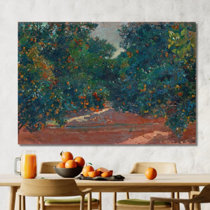 Aranci Di Naranjos De Alcira Ad Alcira Joaquín Sorolla jsr66 quadro stampato su tela