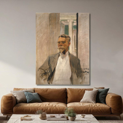 Ritratto Di Charles M. Kurtz Joaquín Sorolla jsr81 quadro stampato su tela