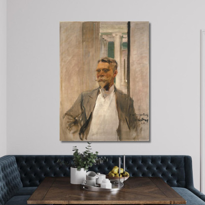 Ritratto Di Charles M. Kurtz Joaquín Sorolla jsr81 quadro stampato su tela