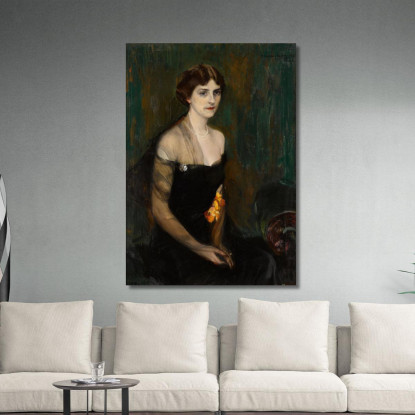 Ritratto Della Signora Orville E. Babcock Joaquín Sorolla jsr85 quadro stampato su tela