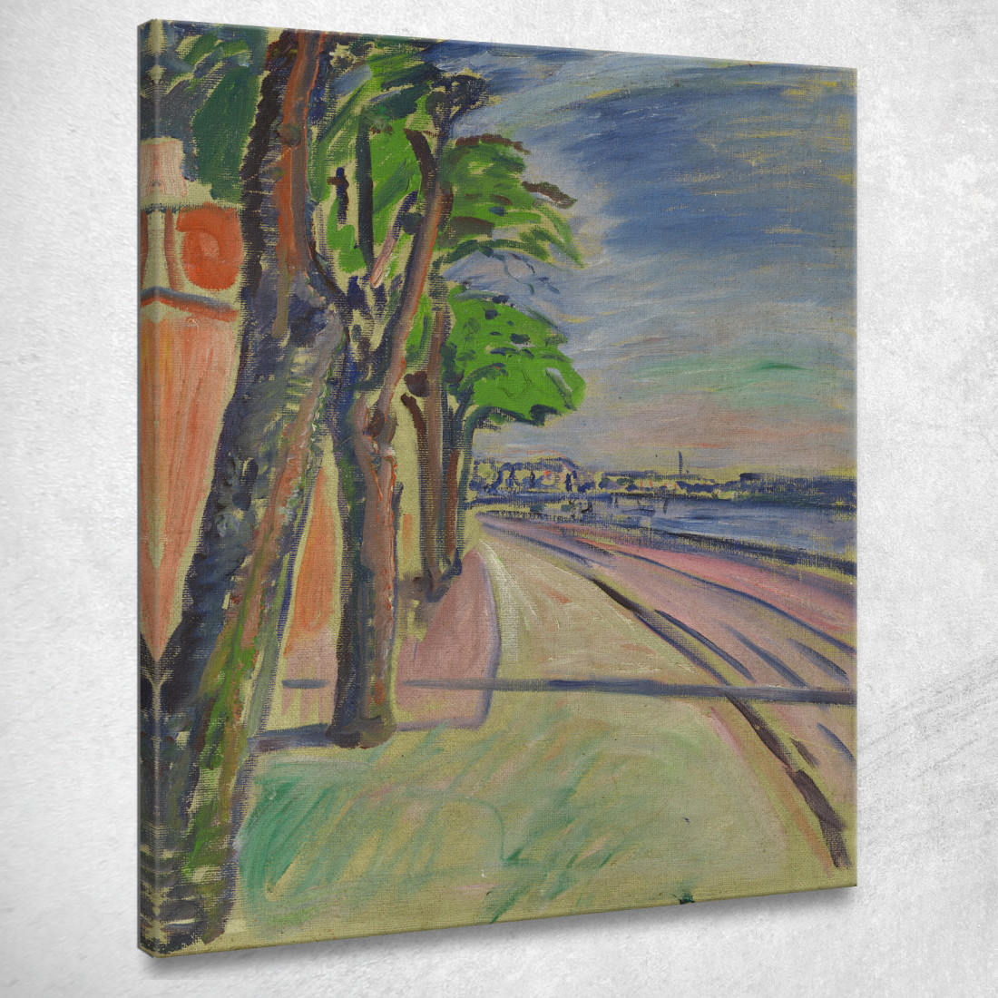 Alberi Dal Canale Edvard Munch em368 quadro stampato su tela
