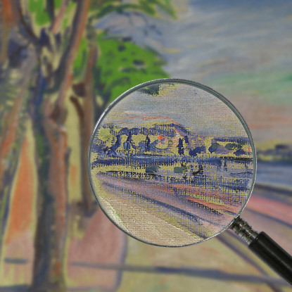Alberi Dal Canale Edvard Munch em368 quadro stampato su tela