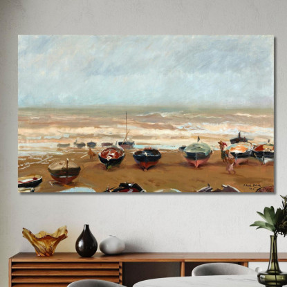 Tarde Tormentosa Pomeriggio Tempestoso Joaquín Sorolla jsr104 quadro stampato su tela