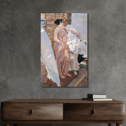 L'Accappatoio Rosa. Dopo Il Bagno Joaquín Sorolla jsr109 quadro stampato su tela