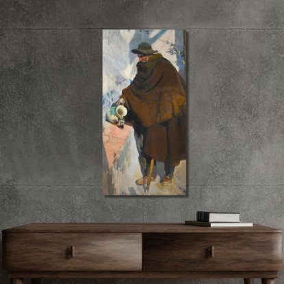 Vecchio Castigliano Servire Vino Il Vecchio Di Castiglia Joaquín Sorolla jsr118 quadro stampato su tela