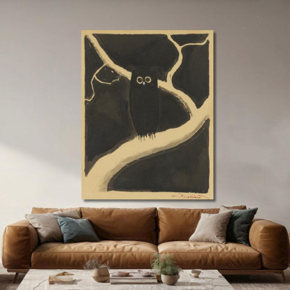 Il Gufo Léon Spilliaert lsp32 quadro stampato su tela