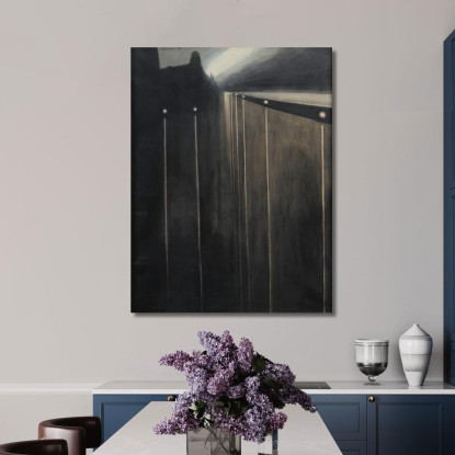 Diga Di Ostenda Con Lampioni Léon Spilliaert lsp39 quadro stampato su tela