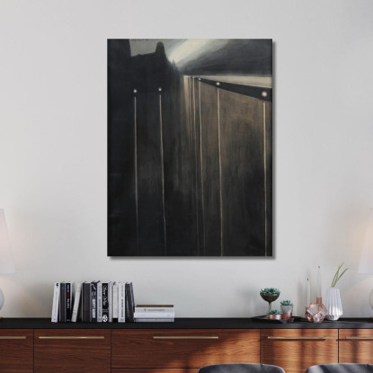 Diga Di Ostenda Con Lampioni Léon Spilliaert lsp39 quadro stampato su tela