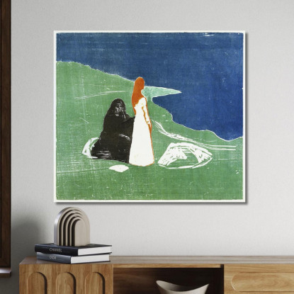 Due Donne Sulla Riva Edvard Munch em377 quadro stampato su tela