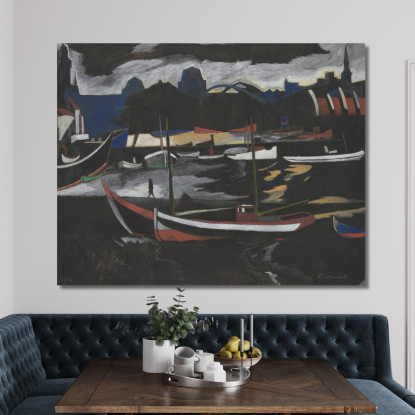 Banchine Commerciali A Ostenda Léon Spilliaert lsp51 quadro stampato su tela