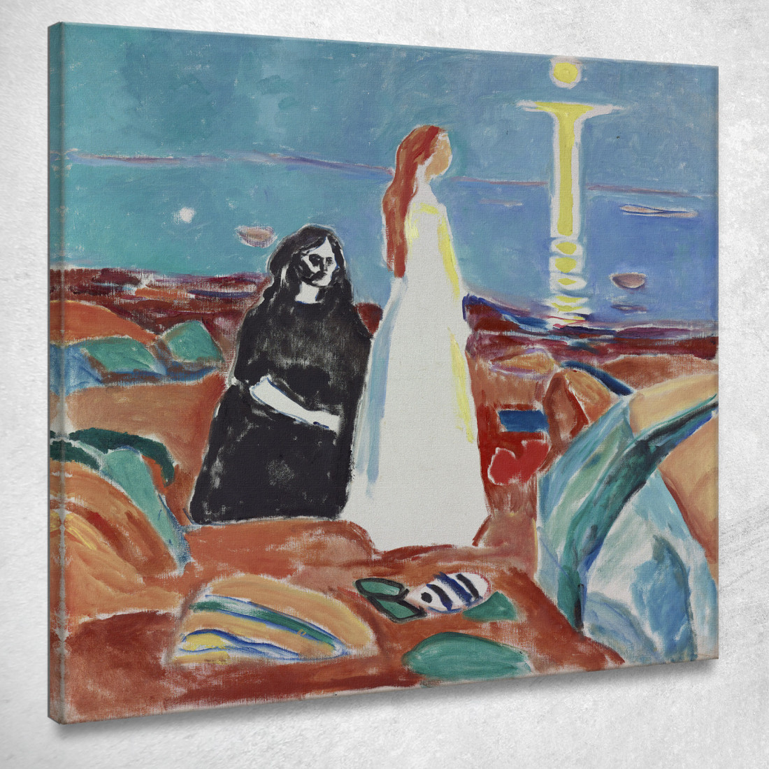 Due Donne Sulla Riva 2 Edvard Munch em378 quadro stampato su tela