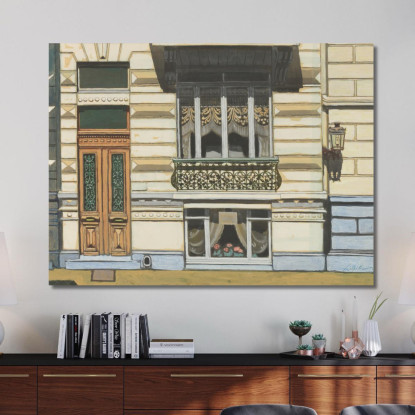 Casa In Peter Benoitstraat Ostenda Léon Spilliaert lsp55 quadro stampato su tela