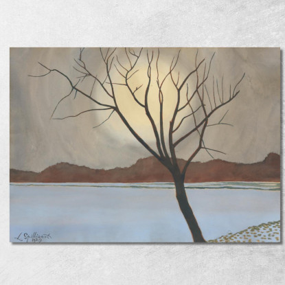 Paesaggio Con Albero In Primo Piano Léon Spilliaert lsp65 quadro stampato su tela