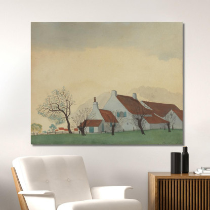 Paesaggio Con Fattoria Léon Spilliaert lsp66 quadro stampato su tela