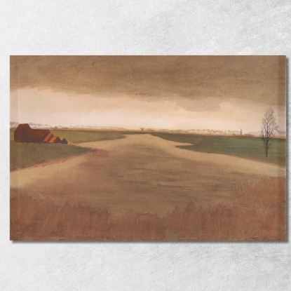 Paesaggio Keignaertkreek A Zandvoorde Léon Spilliaert lsp70 quadro stampato su tela