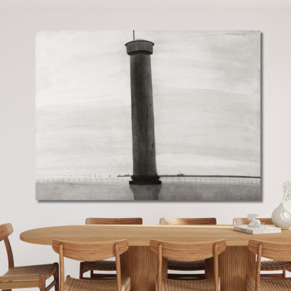 Il Faro Dei Segnali [De Vuurtoren] Léon Spilliaert lsp73 quadro stampato su tela