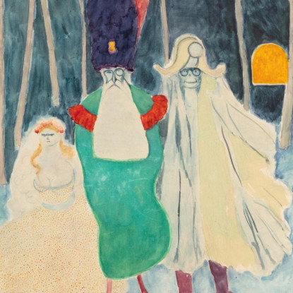 Mascherata. Leopoldo Ii Napoleone E La Fioraia Léon Spilliaert lsp82 quadro stampato su tela