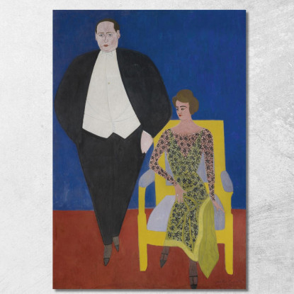 Ritratto Di Gustave E Norine Van Hecke Léon Spilliaert lsp92 quadro stampato su tela