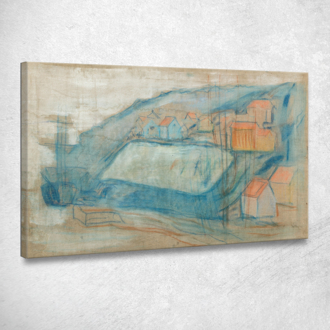 Villaggio In Riva Al Mare Edvard Munch em386 quadro stampato su tela