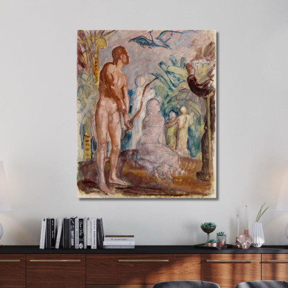 Schizzo Dell'Uccello Del Paradiso Magnus Enckell mek7 quadro stampato su tela