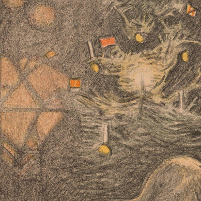 Albero Di Natale Magnus Enckell mek12 quadro stampato su tela