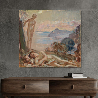 Diana Ed Endimione Magnus Enckell mek14 quadro stampato su tela