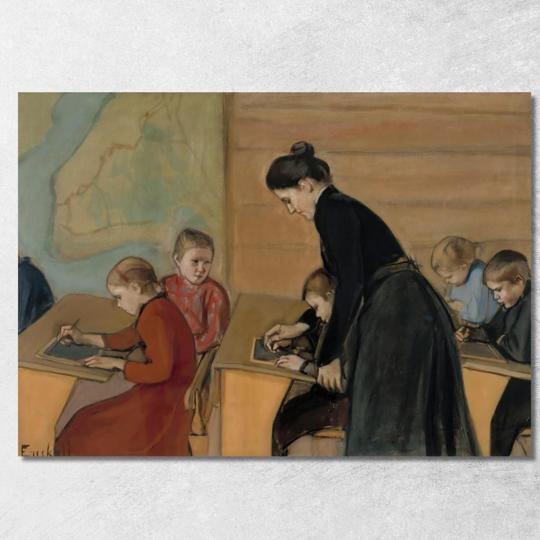 Scuola Elementare Magnus Enckell mek15 quadro stampato su tela