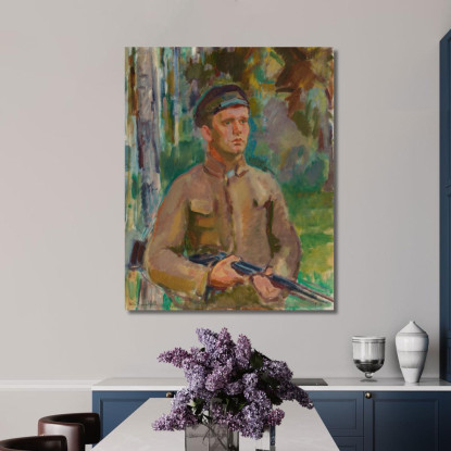 Cacciatore Forestale Gunnar Arnkil Magnus Enckell mek24 quadro stampato su tela