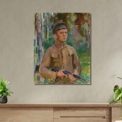Cacciatore Forestale Gunnar Arnkil Magnus Enckell mek24 quadro stampato su tela