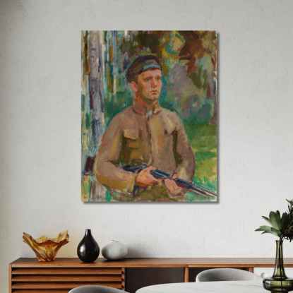 Cacciatore Forestale Gunnar Arnkil Magnus Enckell mek24 quadro stampato su tela