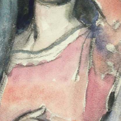 Schizzo Di Maria Per La Vetrata Ave Maria Nella Chiesa Di Pori Magnus Enckell mek40 quadro stampato su tela