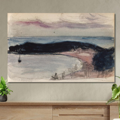 Vista Sul Mare E Progetto Di Lahti Puokama Magnus Enckell mek42 quadro stampato su tela