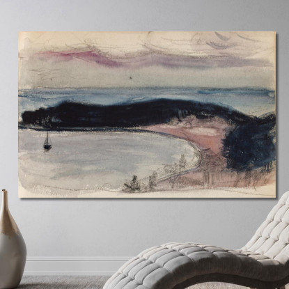 Vista Sul Mare E Progetto Di Lahti Puokama Magnus Enckell mek42 quadro stampato su tela