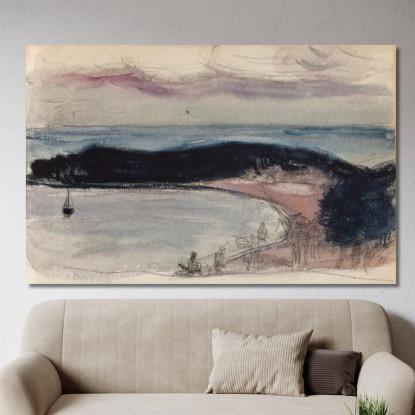 Vista Sul Mare E Progetto Di Lahti Puokama Magnus Enckell mek42 quadro stampato su tela