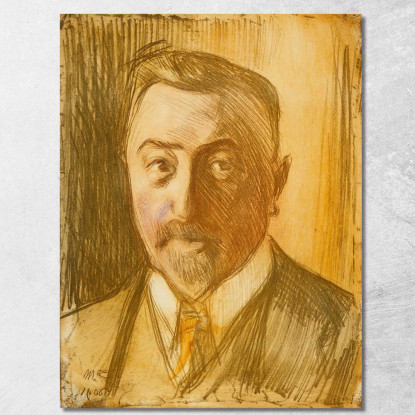 Ritratto Del Ciambellano Hjalmar Linder Magnus Enckell mek50 quadro stampato su tela