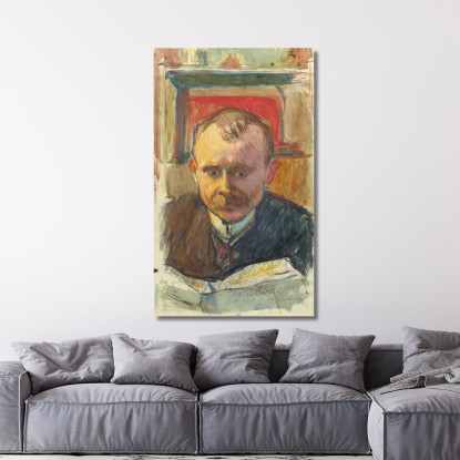 Ritratto Di Edvard Richter Magnus Enckell mek51 quadro stampato su tela