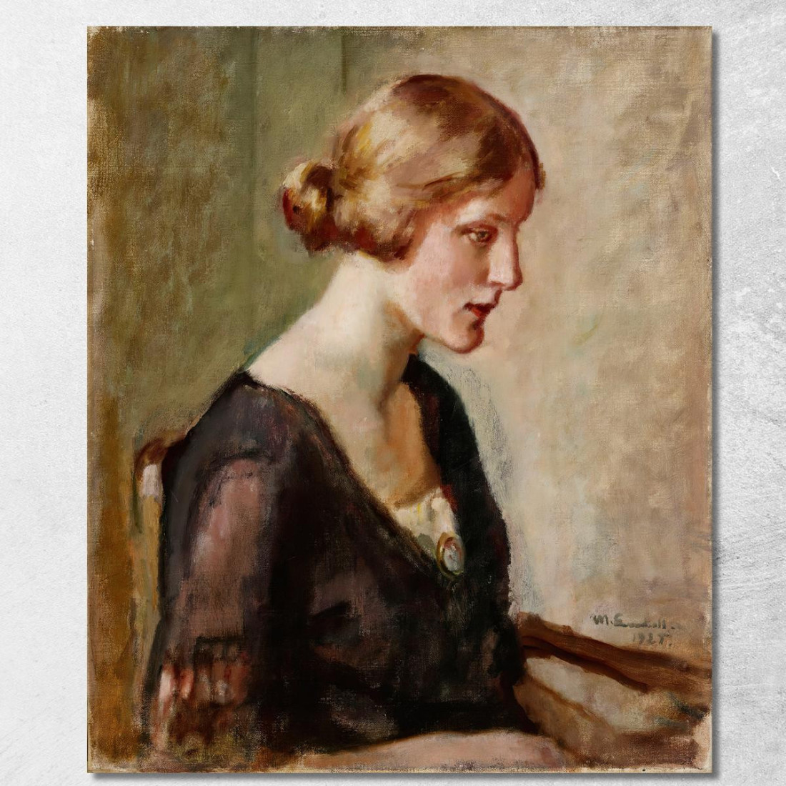 Ritratto Della Signorina Barbara Lagerborg Magnus Enckell mek52 quadro stampato su tela