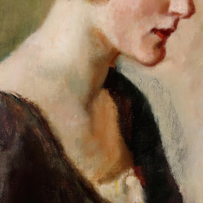 Ritratto Della Signorina Barbara Lagerborg Magnus Enckell mek52 quadro stampato su tela