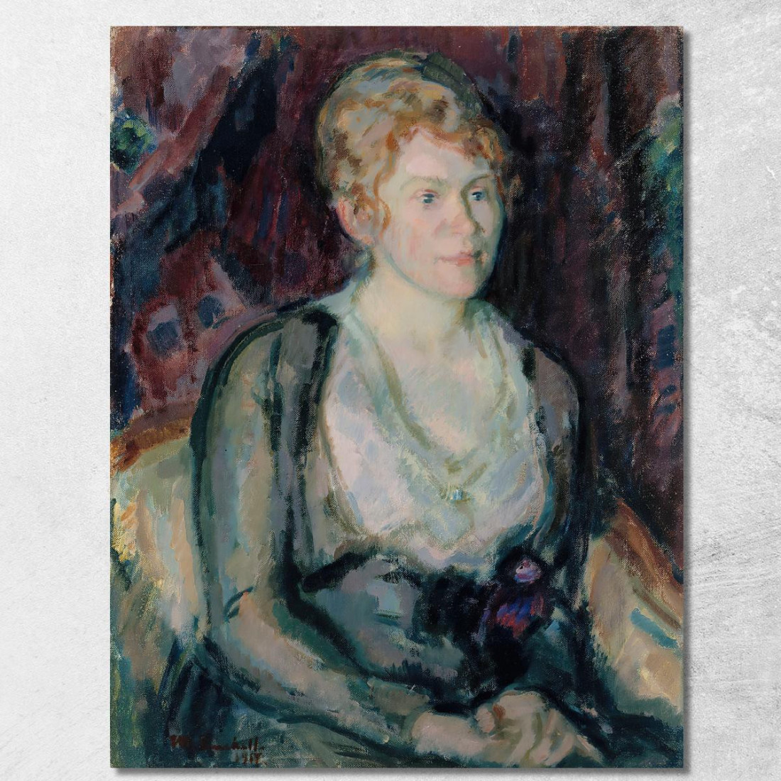 Ritratto Della Signora Agda Vilén Magnus Enckell mek53 quadro stampato su tela
