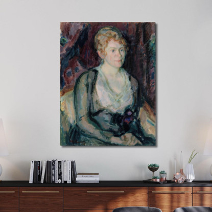 Ritratto Della Signora Agda Vilén Magnus Enckell mek53 quadro stampato su tela
