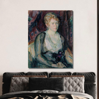 Ritratto Della Signora Agda Vilén Magnus Enckell mek53 quadro stampato su tela